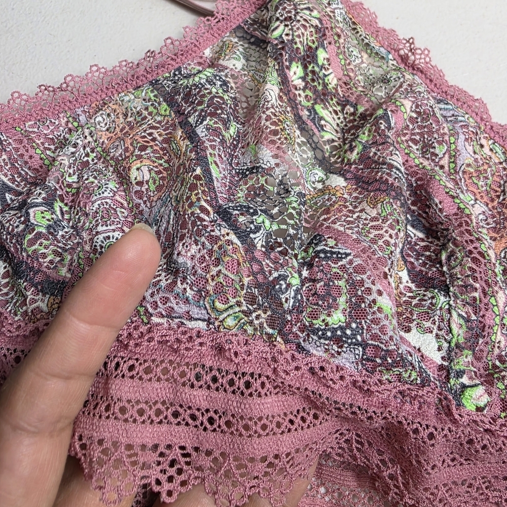 Victoria's Secret Dusty Pink Laced Bralette Underwire Top 
Size S - Picture 4 of 9
